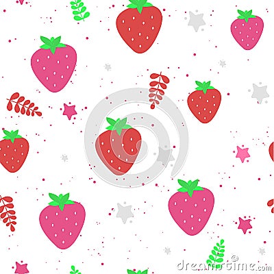 Strawberry abstract background Vector Illustration